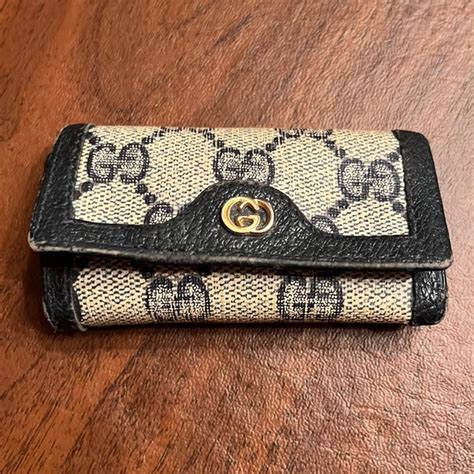 gucci monogram key ring|vintage gucci keyring.